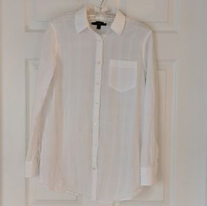 Banana Republic Woven Cotton Button Down Blouse XS